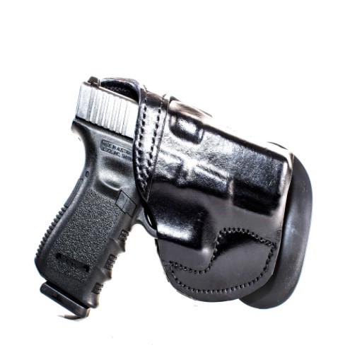 PADDLE LEATHER HOLSTER FOR H&K 45 USP AUTO COMPACT OWB PADDLE ADJUSTABLE CANT. 