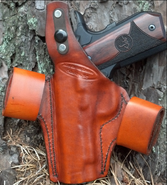 OWB Thumb Break Leather Belt Holster Fits Smith & Wesson 4013 TSW 