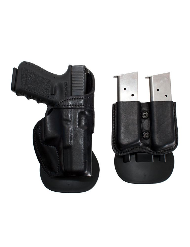 Polymer Tactical 4500 Belt Paddle Double Magazine Holster Pouch Case for 1911 